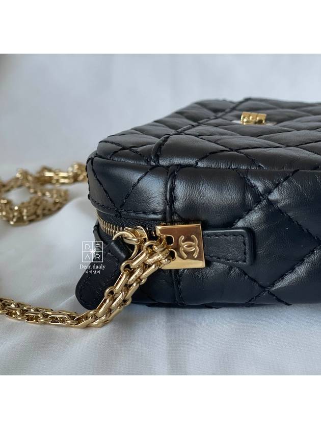 Vintage 255 mini camera bag black gold A91768 - CHANEL - BALAAN 5