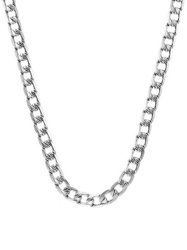 Chain Stainless Steel Necklace Silver - DIESEL - BALAAN 1