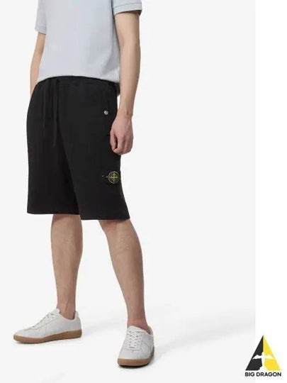 Wappen Patch Old Regular Fit Shorts Black - STONE ISLAND - BALAAN 2