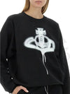 Spray ORB Raglan Sweatshirt Black - VIVIENNE WESTWOOD - BALAAN 4