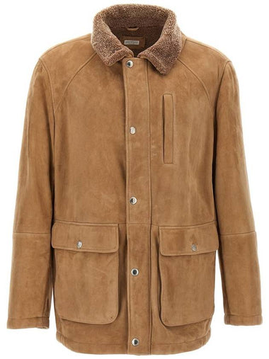 Brunello Cucinelli Single-Breasted Sheepskin Jacket - BRUNELLO CUCINELLI - BALAAN 1