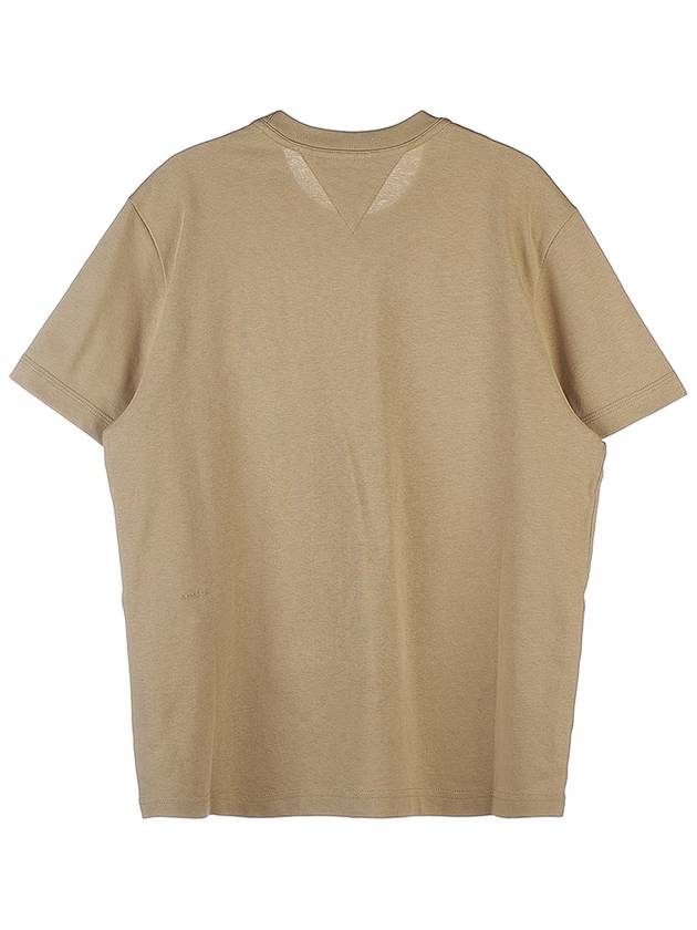 Women's Round Neck Plain Short Sleeve T-Shirt Beige - BOTTEGA VENETA - BALAAN 3