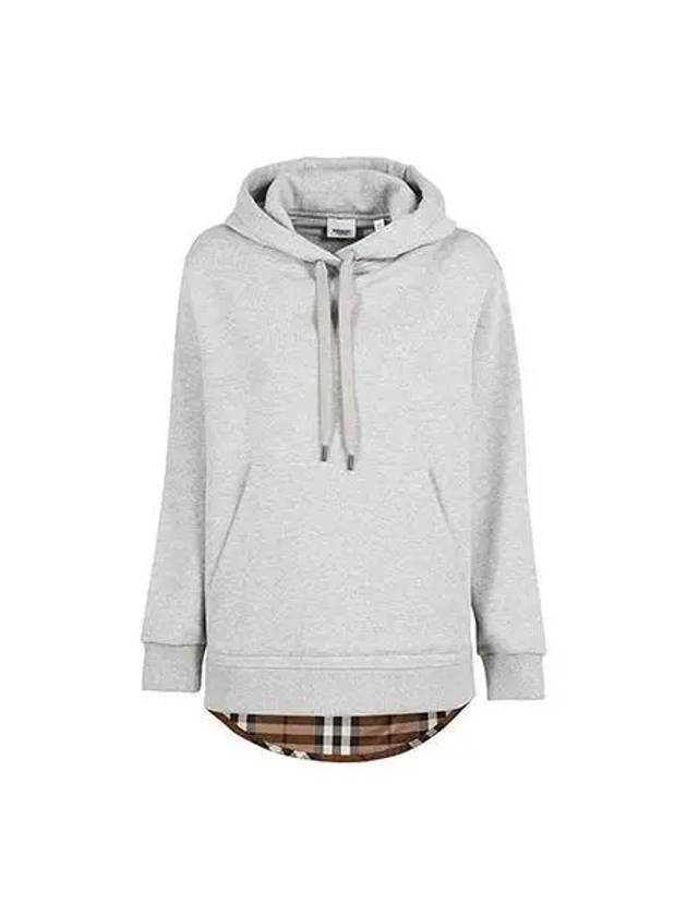 hoodie tartan check panel gray - BURBERRY - BALAAN 1