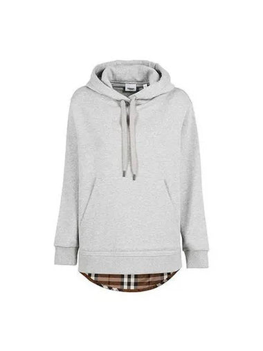 hoodie tartan check panel gray - BURBERRY - BALAAN 1