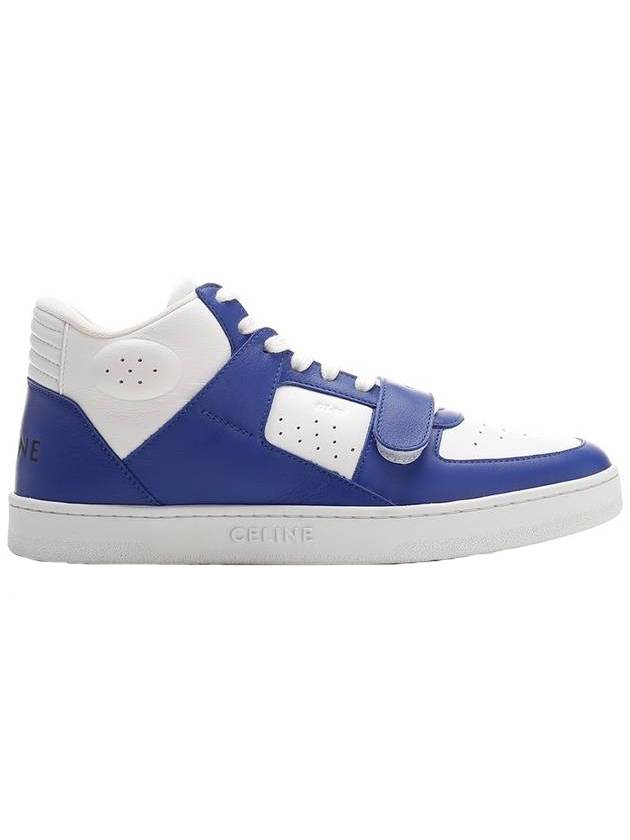 Velcro CT 02 Mid Top Sneakers Optic White Blue - CELINE - BALAAN.