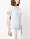 Tricolor Fox Patch Classic Pocket Short Sleeve T-Shirt Blue Melange - MAISON KITSUNE - BALAAN 3