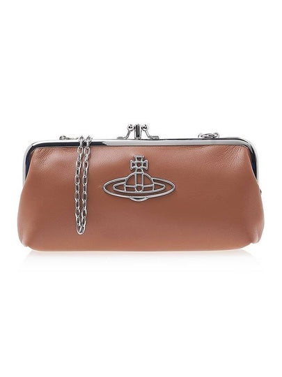 Nappa Thin Line ORB Frame Chain Long Wallet Tan - VIVIENNE WESTWOOD - BALAAN 2