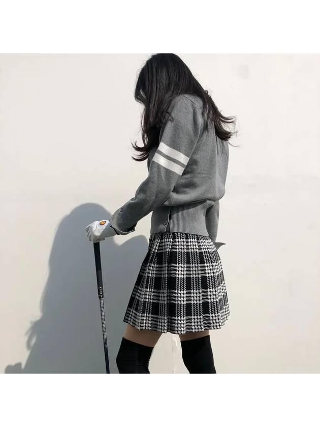 Golf Skirt Smart Check Knit Ant Waist Banding Golf Skirt Golini Golf Wear - LOLOALLOY - BALAAN 4