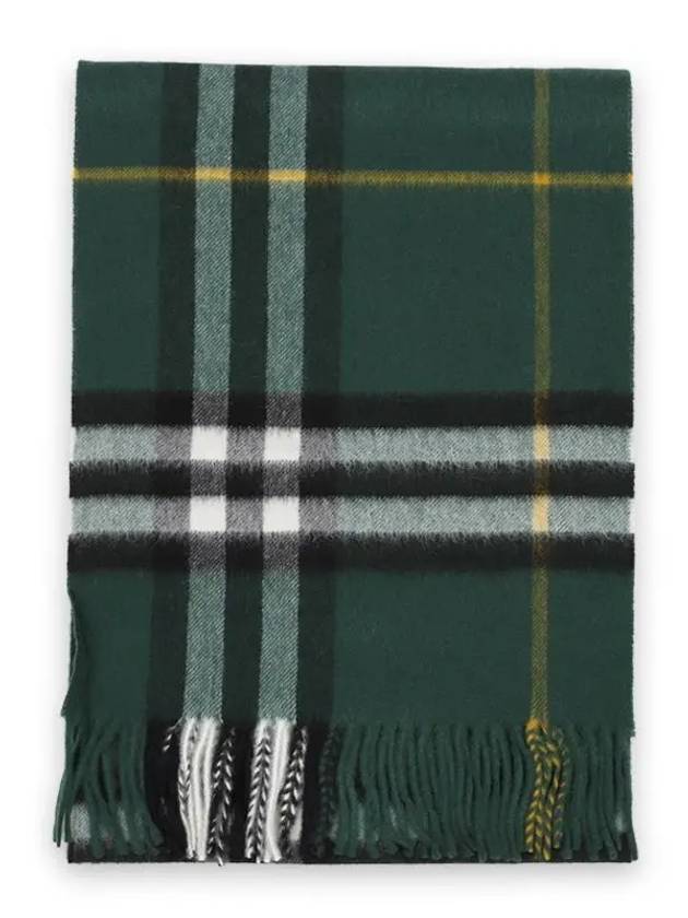 Check Cashmere Scarf Green - BURBERRY - BALAAN 3