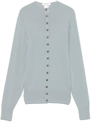 Fitted Seamless Wool Cardigan Cloud Blue - LEMAIRE - BALAAN 1