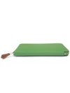 Women's Silk Zipper Long Wallet Green H085270CK AA - HERMES - BALAAN 3