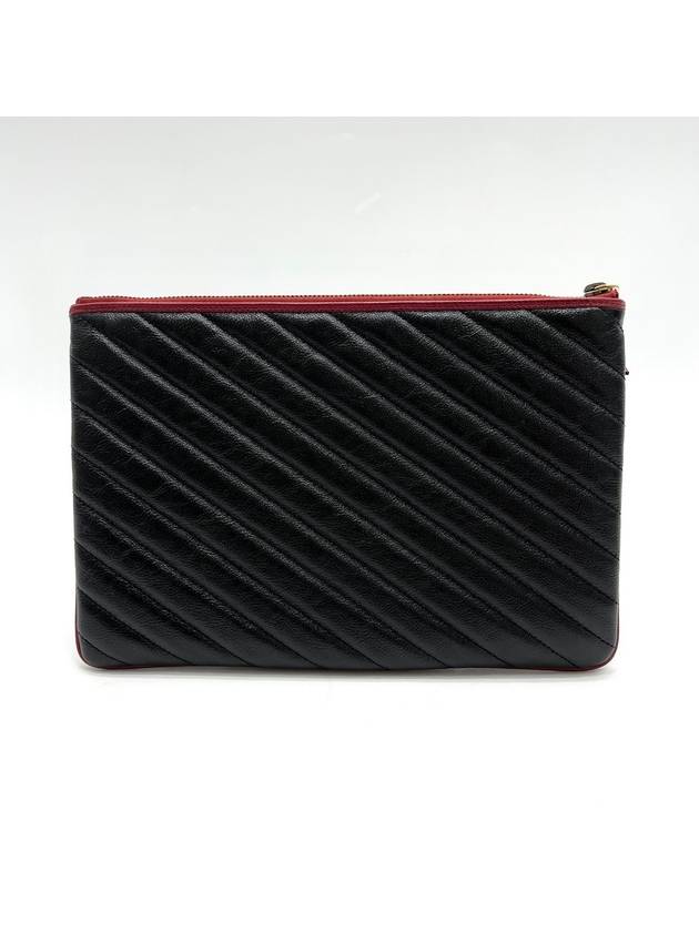 GG Marmont Diagonal Leather Clutch 573814 - GUCCI - BALAAN 5