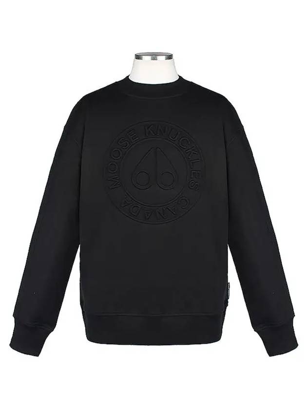 Men's Homecrest Logo Sweatshirt Black - MOOSE KNUCKLES - BALAAN 3