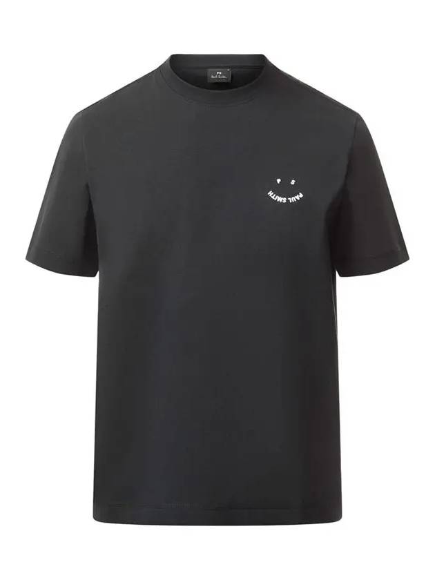 Happy Piece Dyed Short Sleeve T-Shirt Black - PAUL SMITH - BALAAN 3