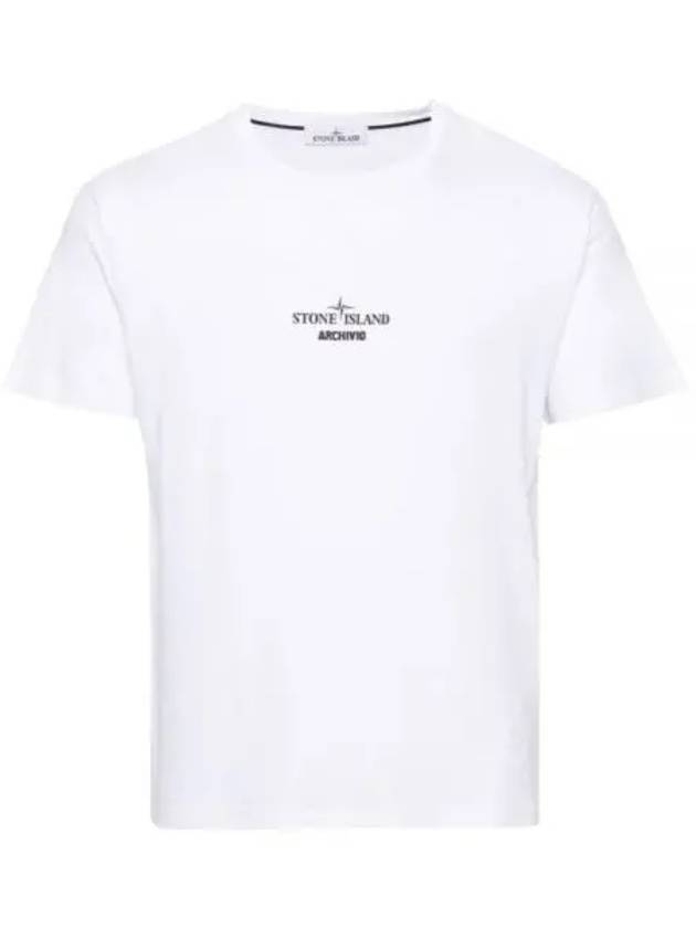 Archivio Cotton Short Sleeve T Shirt White - STONE ISLAND - BALAAN 2