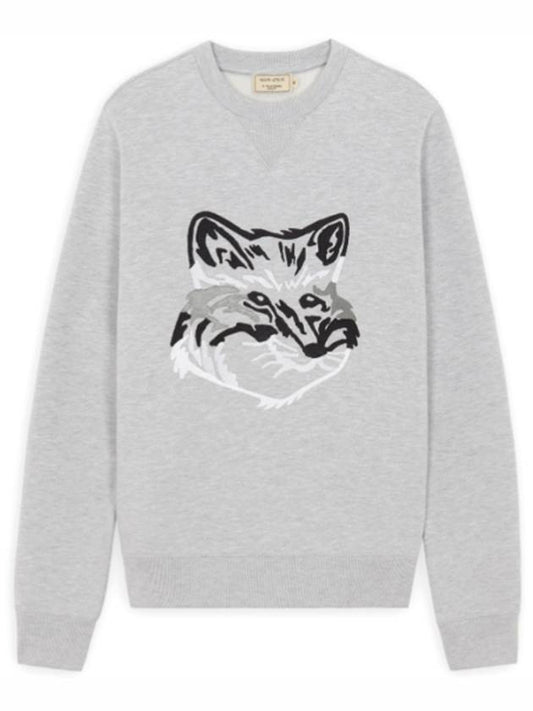 Big Fox Embroidery Round Sweatshirt Gray Melange - MAISON KITSUNE - BALAAN 2