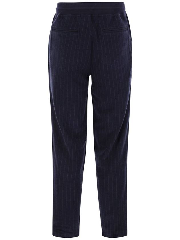 Striped Track Pants Blue - BRUNELLO CUCINELLI - BALAAN 3