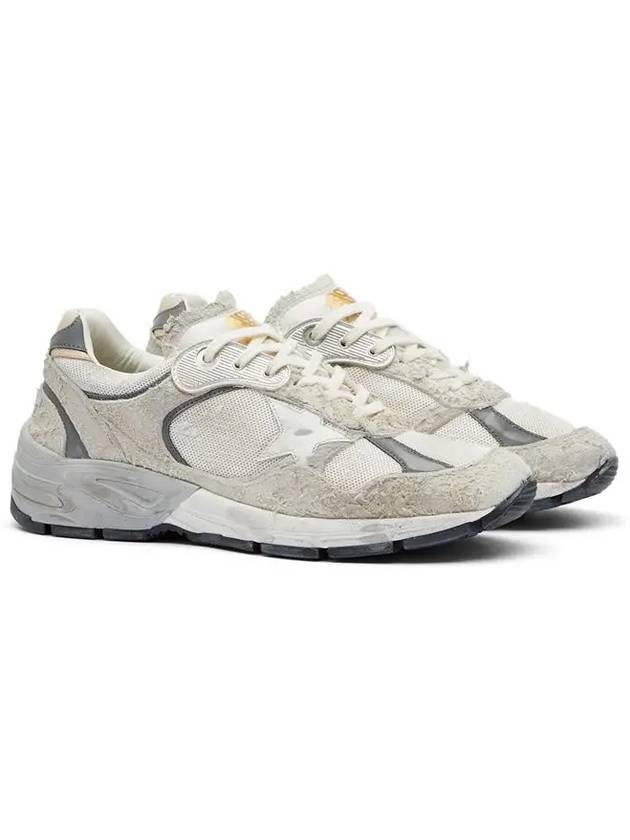 Mesh and Suede Leather Dad-Star Sneakers White Beige - GOLDEN GOOSE - BALAAN 3