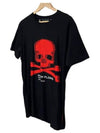 Skull Print Cotton Short Sleeve T-Shirt Black - PHILIPP PLEIN - BALAAN 3