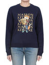 Fox Champion Print Sweatshirt Navy - MAISON KITSUNE - BALAAN 3