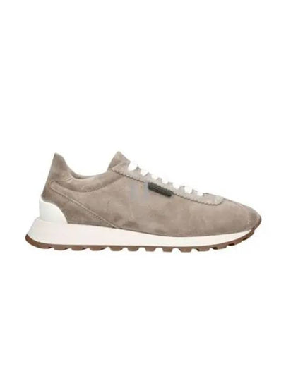 Chain Suede Low Top Sneakers Beige - BRUNELLO CUCINELLI - BALAAN 2