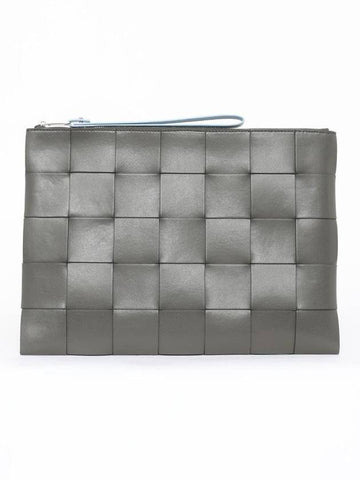 Intrecciato Clutch Bag Grey - BOTTEGA VENETA - BALAAN 1