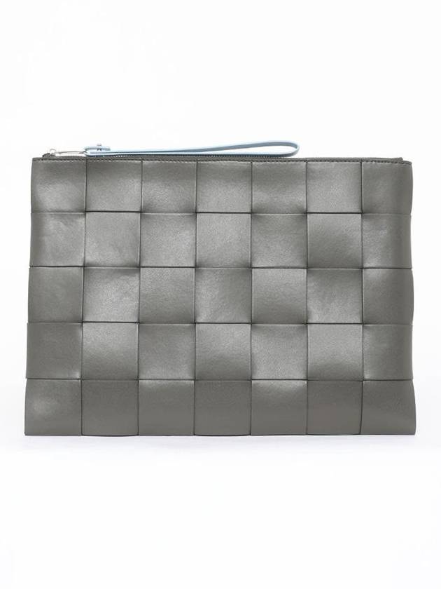 Intrecciato Clutch Bag Grey - BOTTEGA VENETA - BALAAN 1