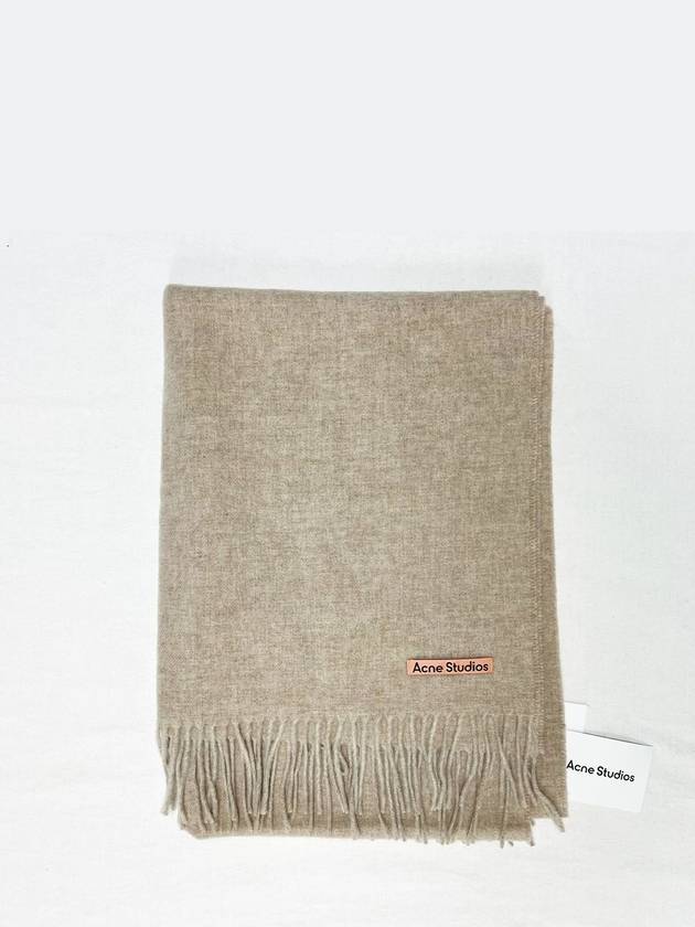 Oatmeal melange oversized fringe muffler CA0209 - ACNE STUDIOS - BALAAN 7