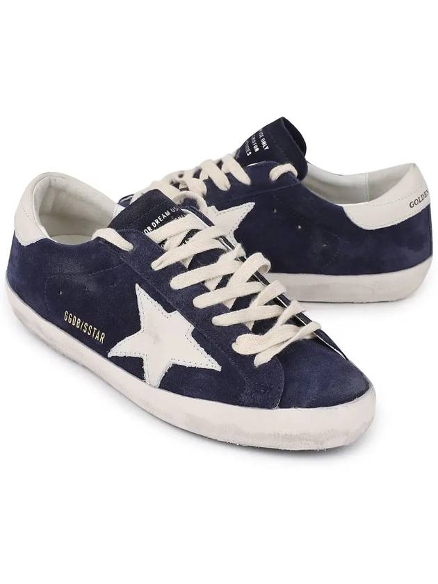 Superstar Suede Low Top Sneakers Navy - GOLDEN GOOSE - BALAAN 4