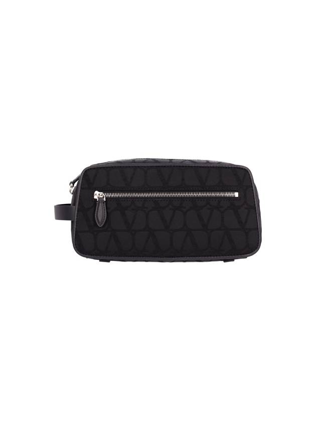 Toile Iconographe Beauty Pouch Bag Black - VALENTINO - BALAAN 2