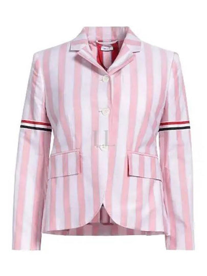 High Armhole RWB Arm Banding Striped Jacket Pink - THOM BROWNE - BALAAN 2