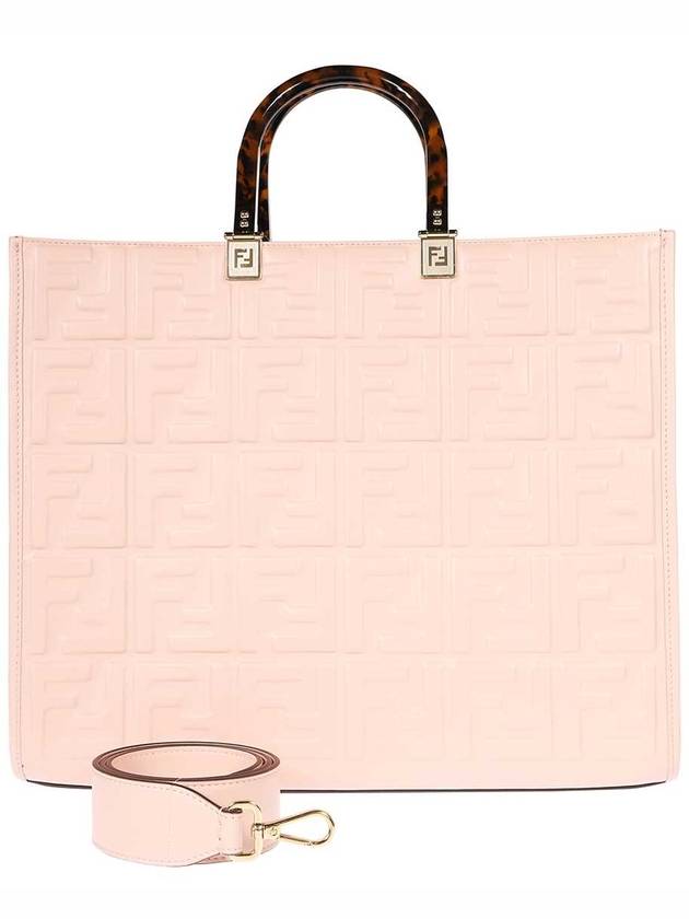 Sunshine FF Logo Medium Tote Bag Pink - FENDI - BALAAN 3