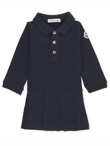 Moncler Enfant Logo Patch Polo Dress Kids 9518I00002 - MONCLER - BALAAN 1