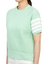 Women's Waffle 4 Bar Raglan Short Sleeve T-Shirt Light Green - THOM BROWNE - BALAAN 5