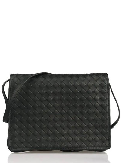 Intrecciato Flap Mini Cross Bag Black - BOTTEGA VENETA - BALAAN 2