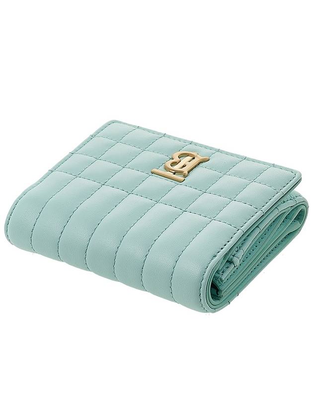 Lola Quilted Tri-Fold Half Wallet Blue - BURBERRY - BALAAN 5