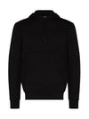 Men's Lens Wappen Fleece Hoodie Black - CP COMPANY - BALAAN 2