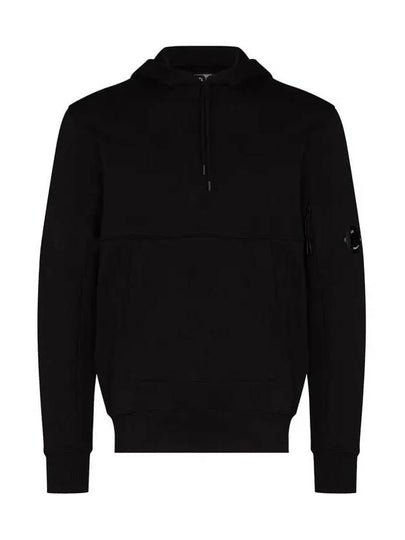 Men's Lens Wappen Fleece Hoodie Black - CP COMPANY - BALAAN 2