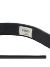 logo leather headband black - FENDI - BALAAN.