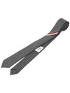 Three-Line Engineer Stripe Wool  Neck Tie Dark Grey - THOM BROWNE - BALAAN 5