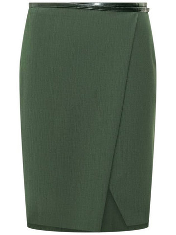 Philosophy Di Lorenzo Serafini Green Wool Skirt - PHILOSOPHY DI LORENZO SERAFINI - BALAAN 1