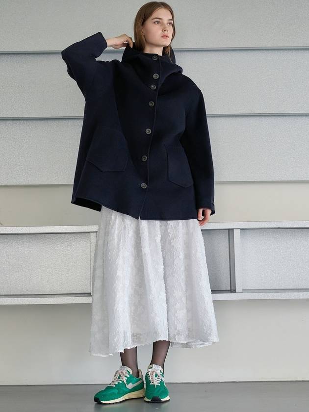 Hooded Handmade Coat Navy - MITTE - BALAAN 6