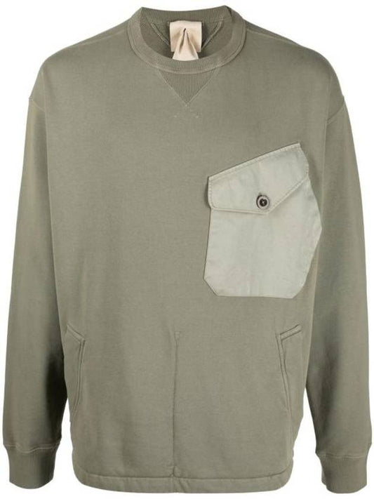 Garment Dying Sweatshirt Green Sage - TEN C - BALAAN 1