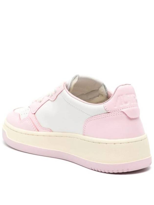 Women's Medalist Bi-Color Low-Top Sneakers White Pink - AUTRY - BALAAN 4