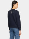 Women's Chest Small Logo Long Sleeve Sweatshirt Navy - A.P.C. - BALAAN 5