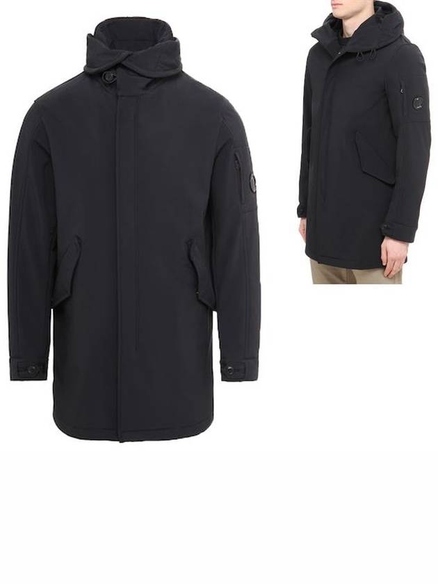 Men's Lens Wappen Parka Black - CP COMPANY - BALAAN 2