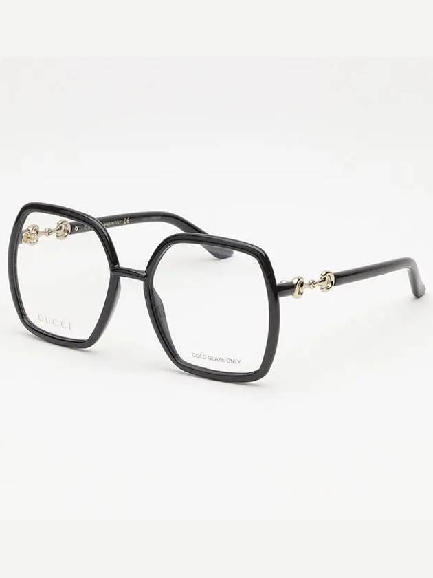 Oversize Frame Horsebit Eyeglasses Black - GUCCI - BALAAN 8