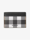 Check Print 2-tier Card Wallet Dark Burch Brown - BURBERRY - BALAAN 2