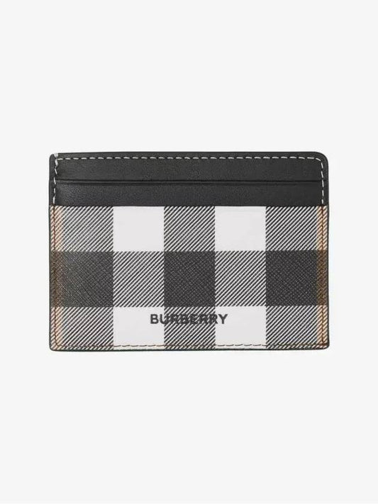 Check Print 2-tier Card Wallet Dark Burch Brown - BURBERRY - BALAAN 2