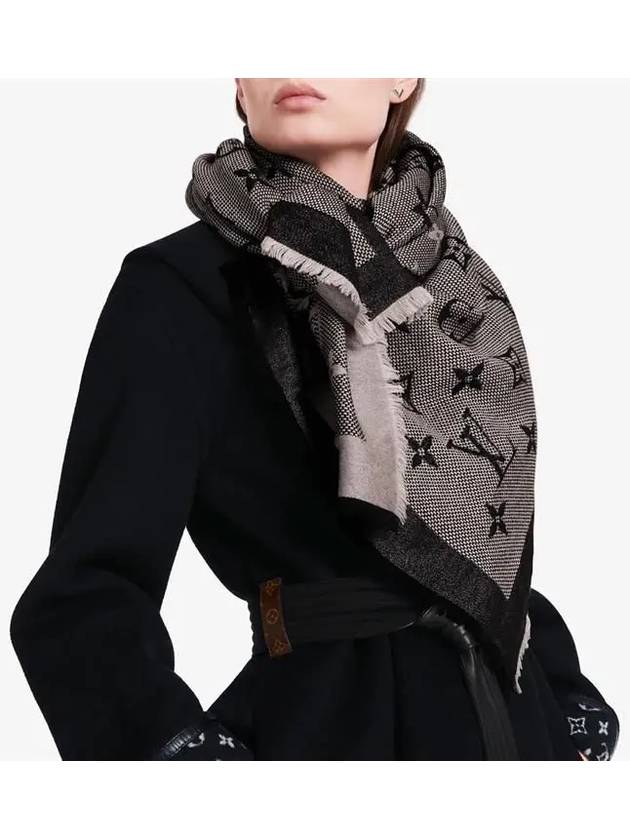 Neo Natte Monogram Scarf Black - LOUIS VUITTON - BALAAN 8